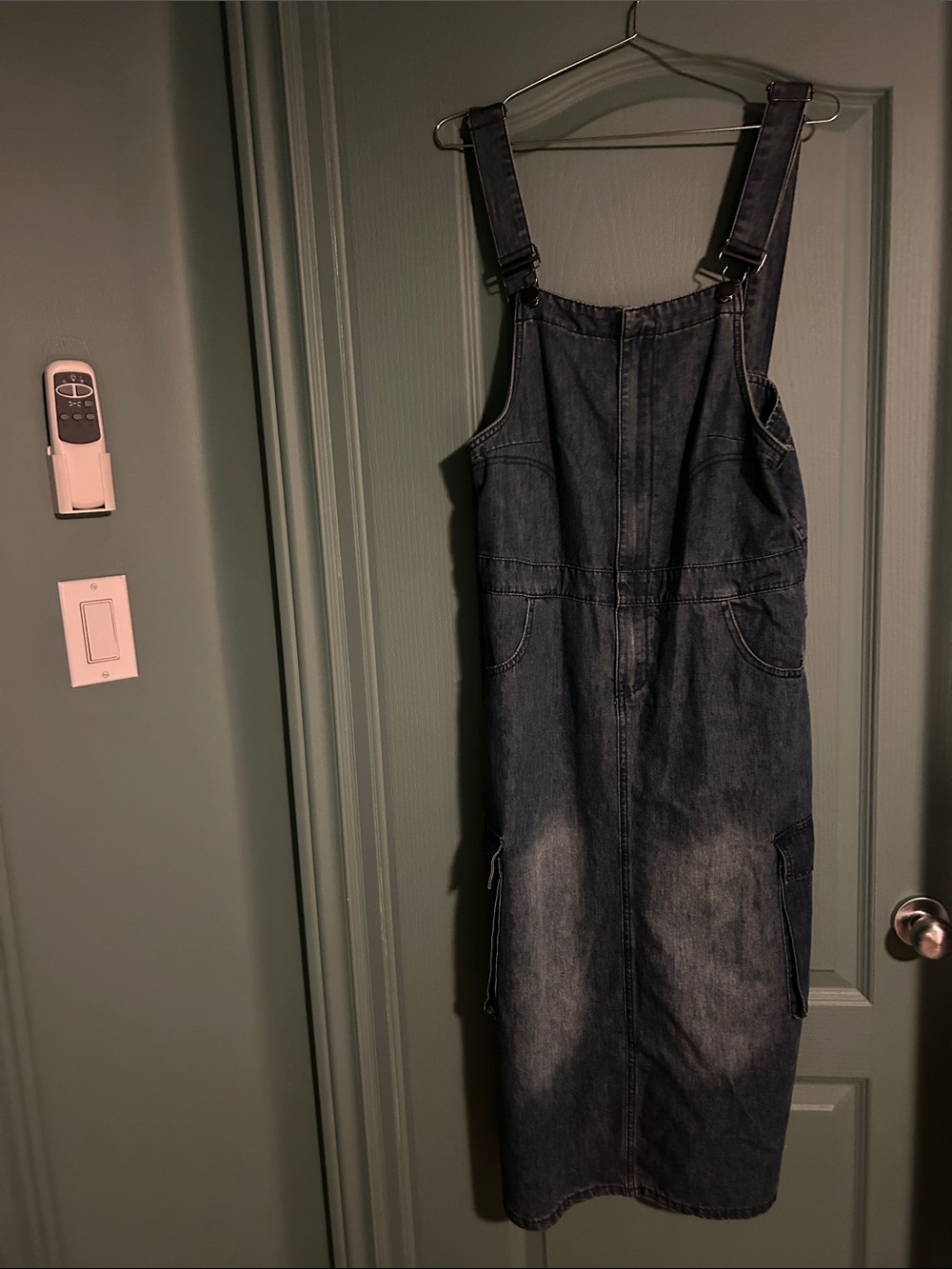 Dark Blue Denim Overall Skirt - Men's Denim Jumper